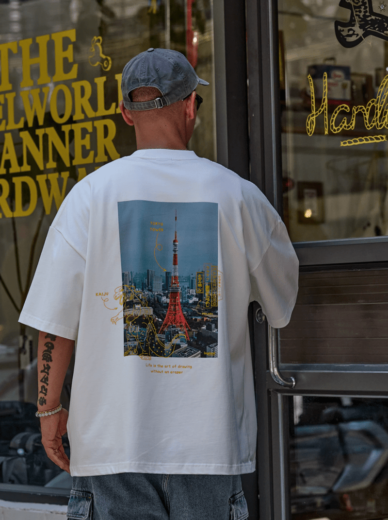 東京バックプリント半袖Tシャツ / Tokyo Back Print T-shirt N5548 - ファッション通販NNine（ナイン）