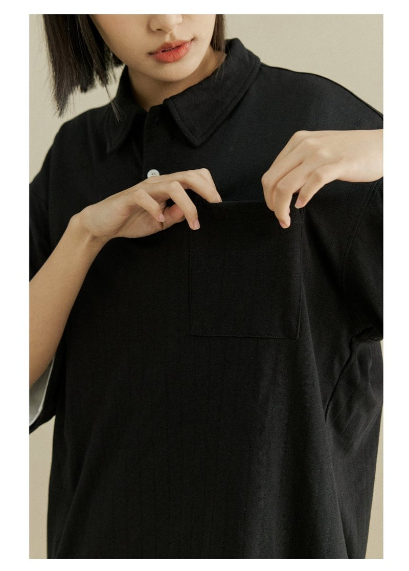 Textured dark polo shirt N3470 - NNine