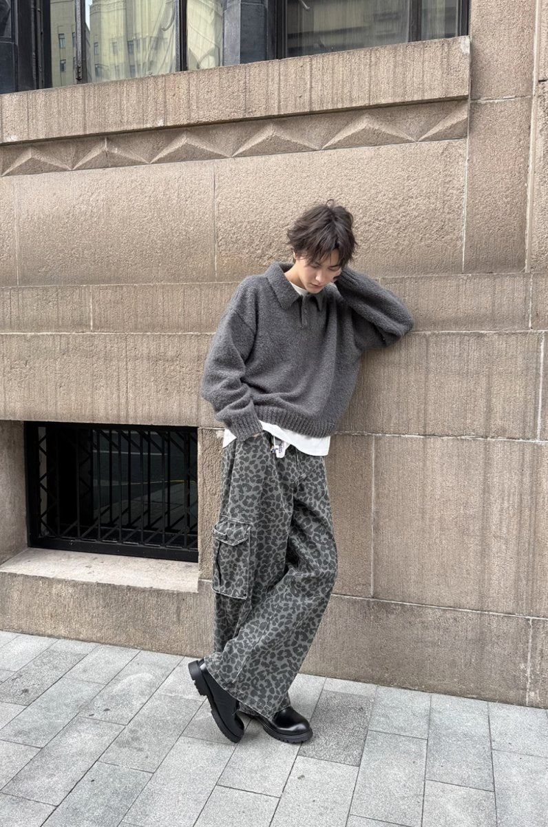 textured knit sweater / ウーリーテックニットポロ N4451 - NNine