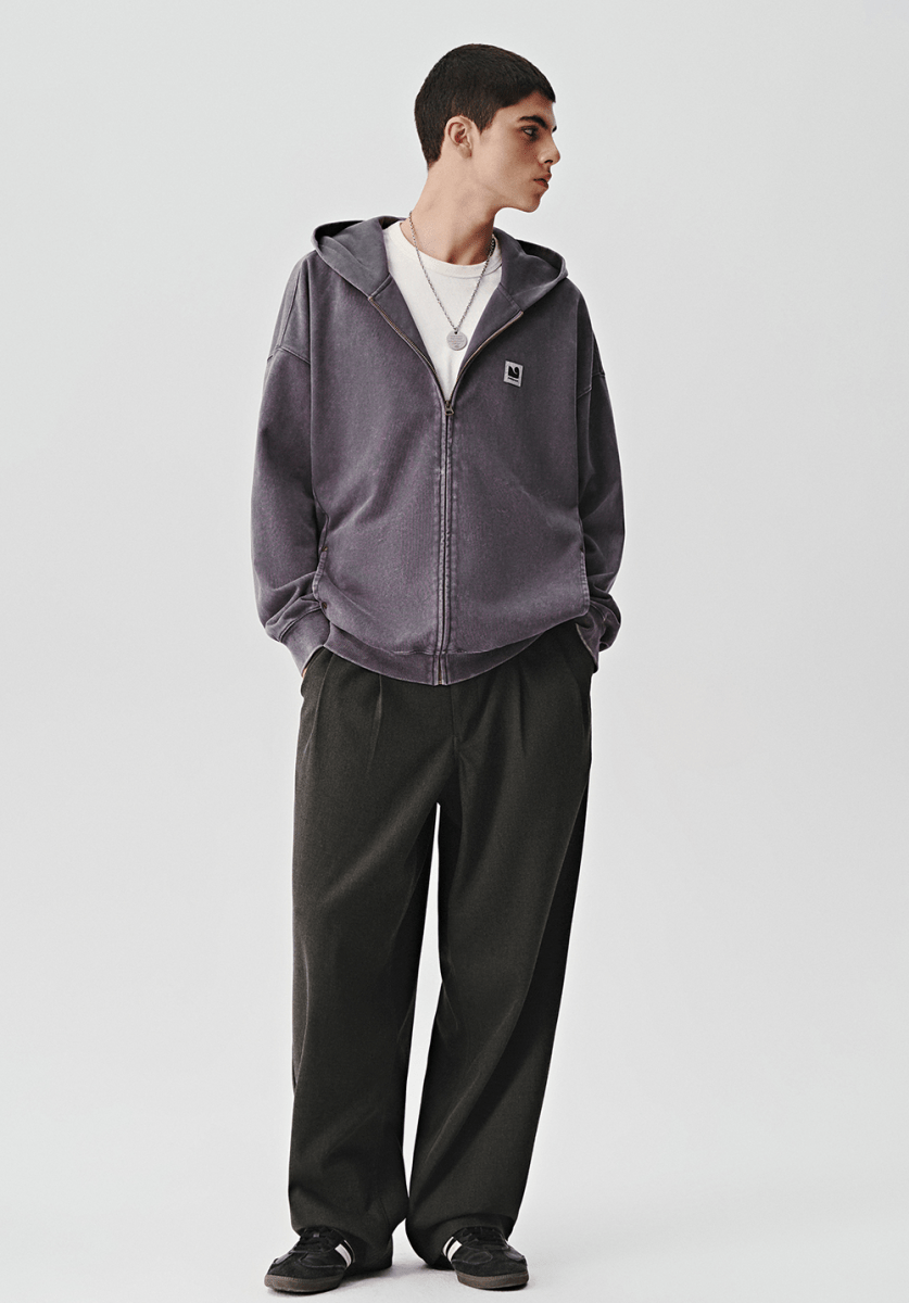 textured silhouette casual pants N5037 - NNine