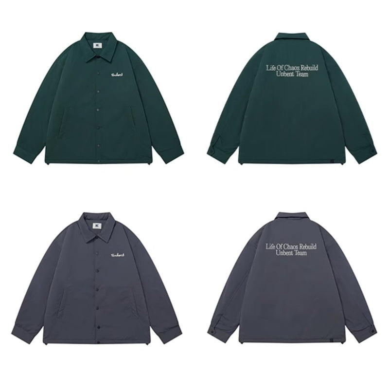 thinsulate coach jacket / (防風透気)刺繍入りコーチジャケット N4542 - NNine