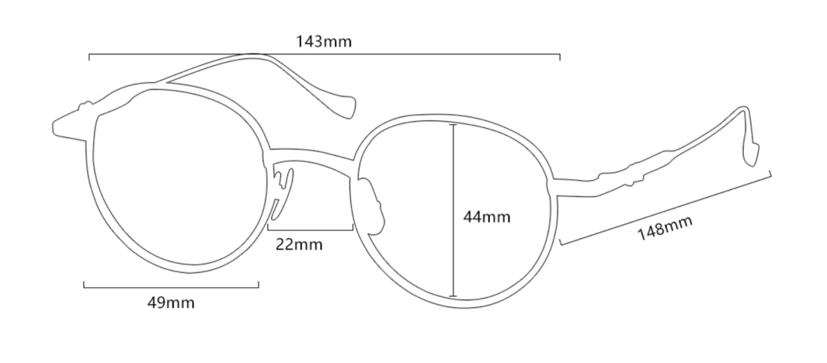 titanium frame glasses N4883 - NNine