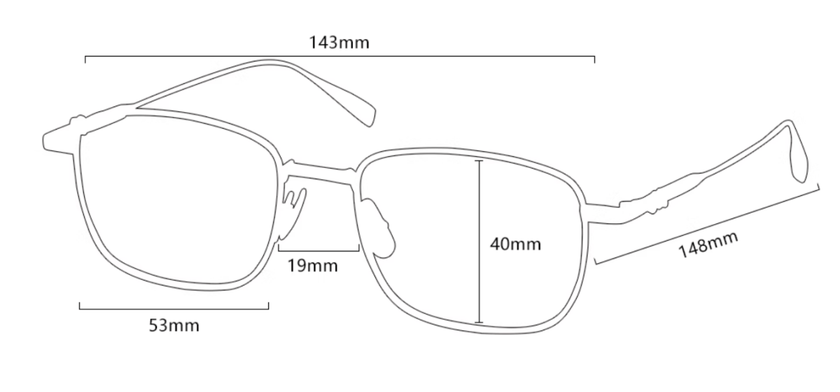 titanium frame glasses N4883 - NNine