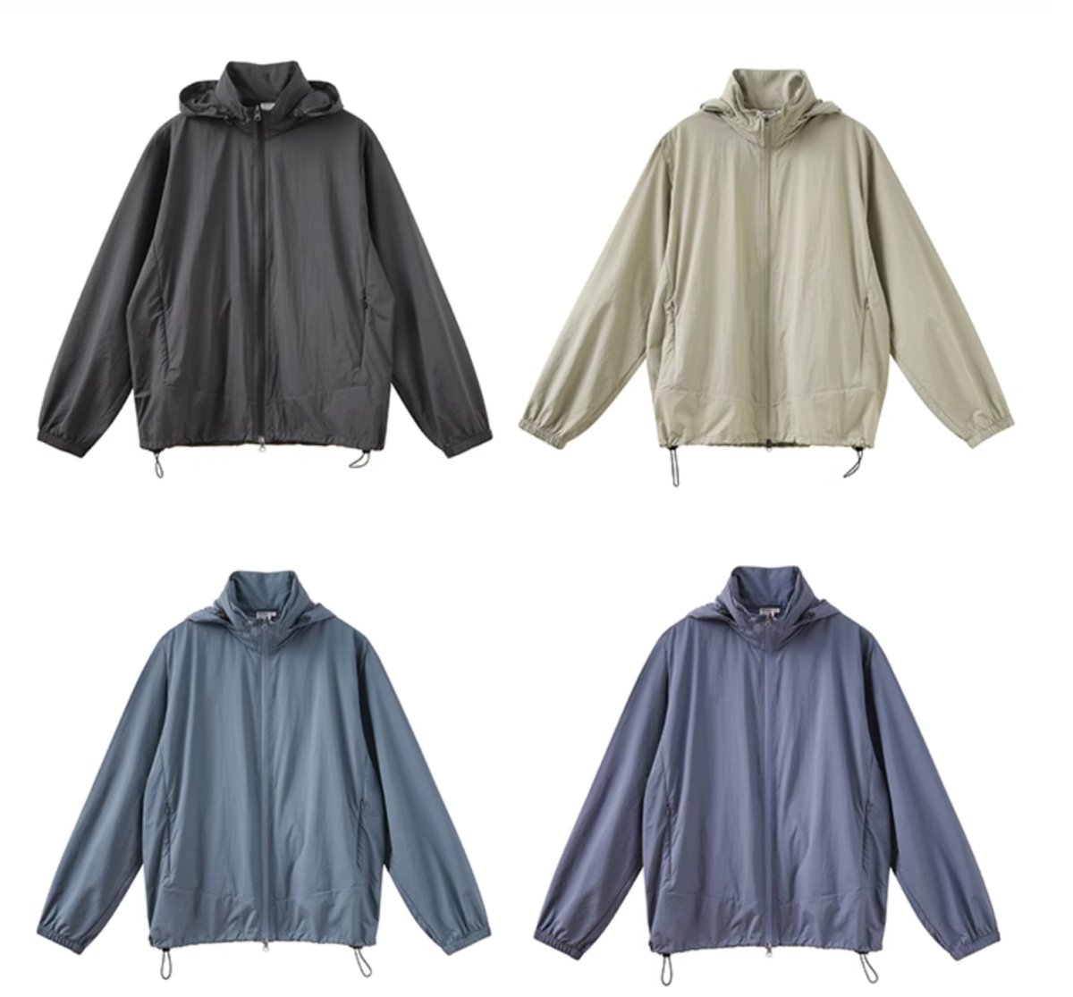 【UVカット】UPF100+ stand collar nylon jacket N3343 - NNine