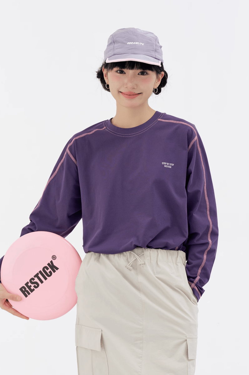 UVカットUPF50+ 7A抗菌 吸湿速乾 長袖Tシャツ レディース コントラストライン / Contrast Line Active Tee N5436 - メンズファッション通販 NNine(ナイン)