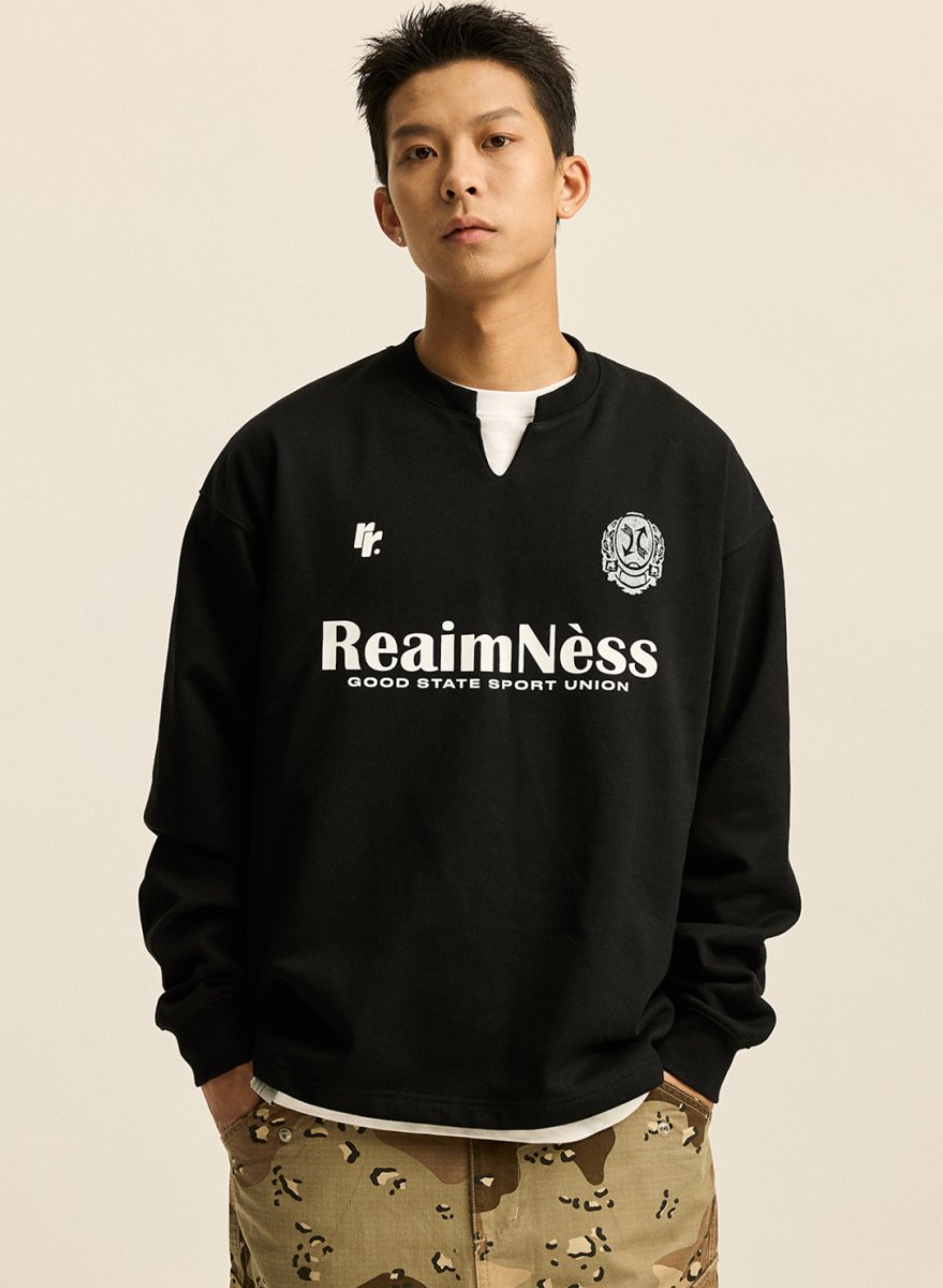 V - neck printed sweatshirt N4659 - NNine