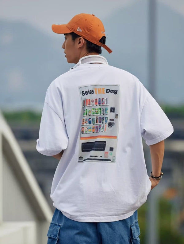 vending machine back print t - shirt N4014 - NNine