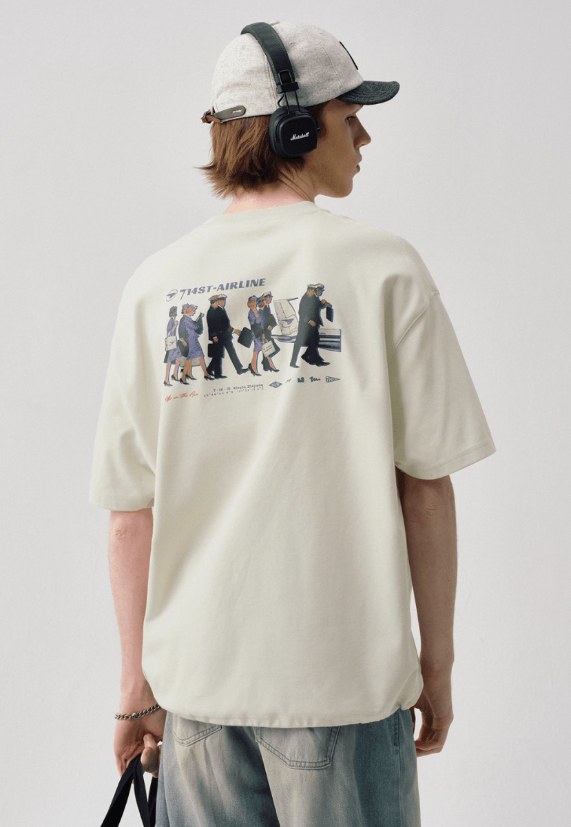 Vintage Back Print T-shirt / ヴィンテージ バックプリント Tシャツ 半袖 古着風 N5296 - ファッション通販 NNine(ナイン)