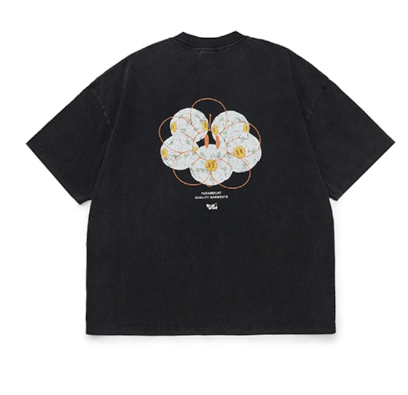 Vintage flower ball print T-shirt N5615 - ファッション通販NNine（ナイン）