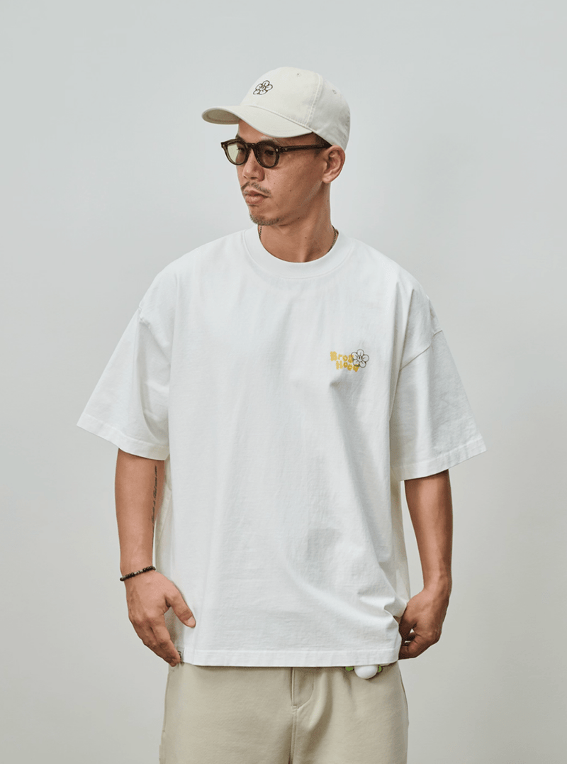 Vintage flower ball print T-shirt N5615 - ファッション通販NNine（ナイン）