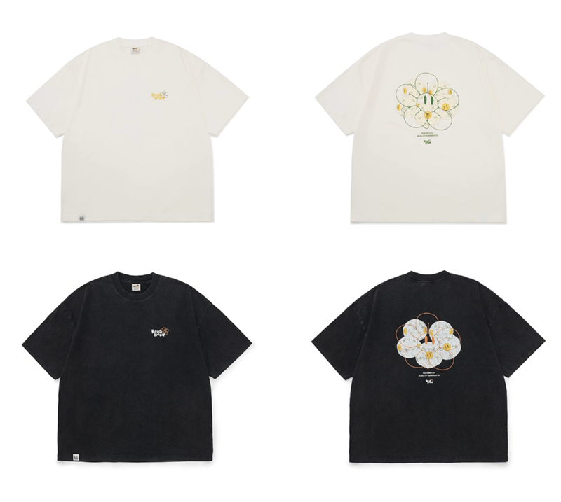 Vintage flower ball print T-shirt N5615 - ファッション通販NNine（ナイン）