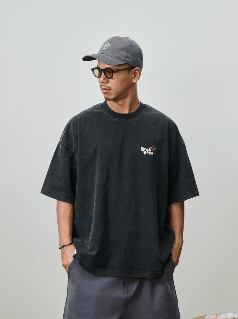 Vintage flower ball print T-shirt N5615 - ファッション通販NNine（ナイン）