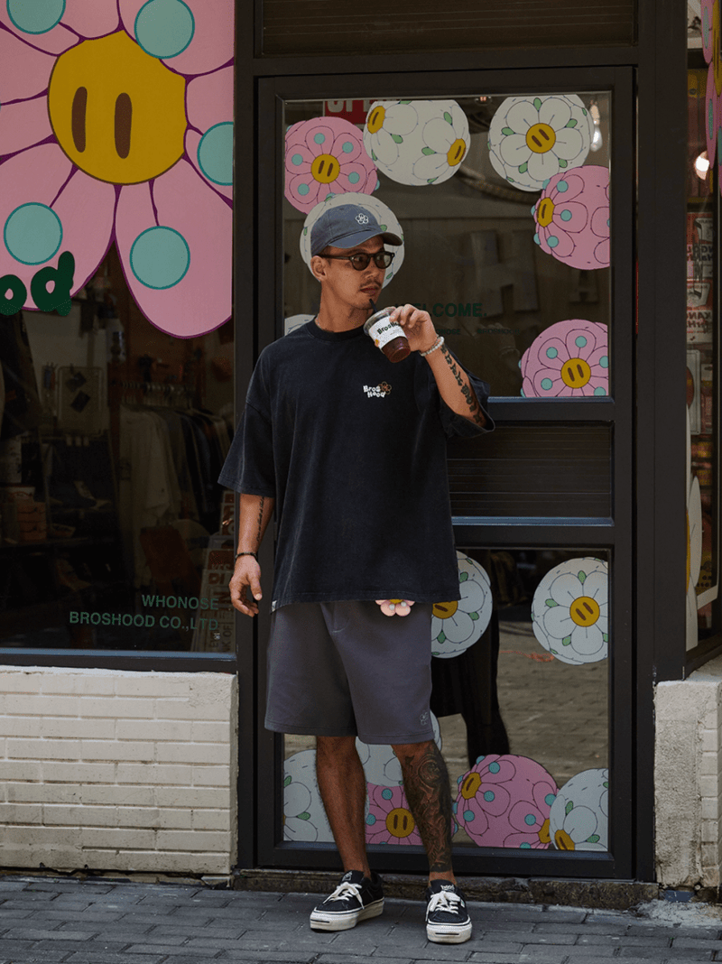 Vintage flower ball print T-shirt N5615 - ファッション通販NNine（ナイン）