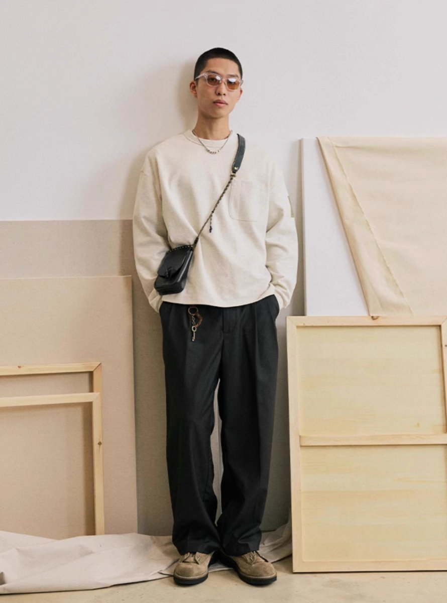 Vintage solid color drape suit pants N4190 - NNine
