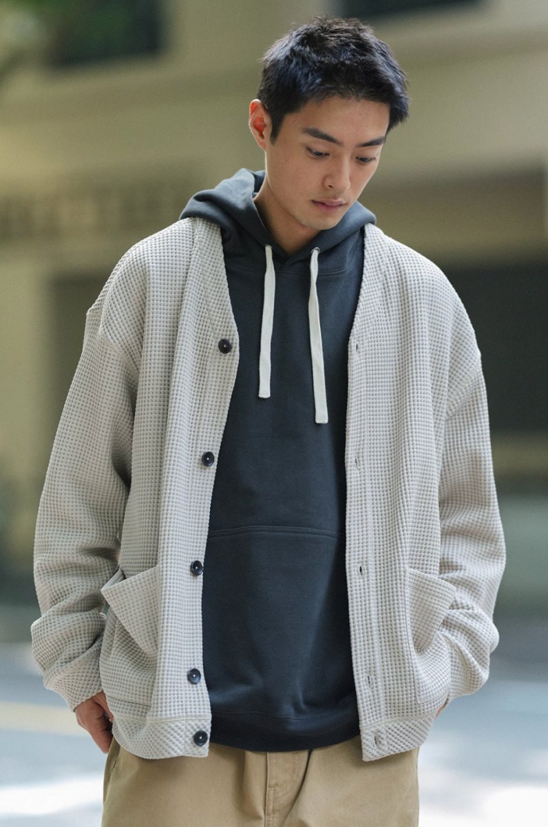 waffle cardigan / ソロテックスワッフルニットカーディガン N4484 - NNine