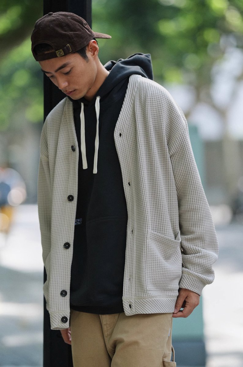 waffle cardigan / ソロテックスワッフルニットカーディガン N4484 - NNine