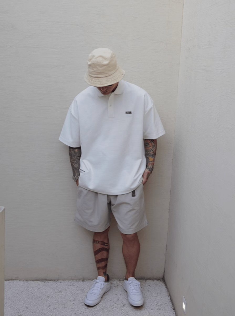 【速乾性】waffle polo shirt N5215 - ファッション通販 NNine(ナイン)