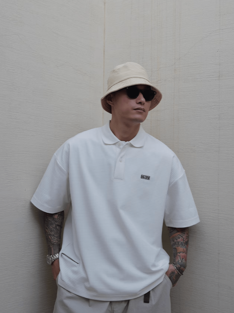 【速乾性】waffle polo shirt N5215 - ファッション通販 NNine(ナイン)