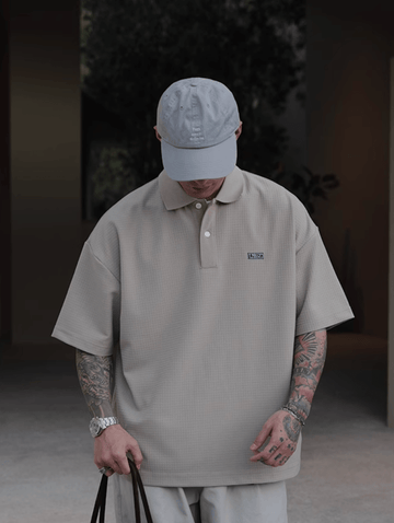 速乾ワッフルポロシャツ オーバーサイズ / Waffle Polo N5215