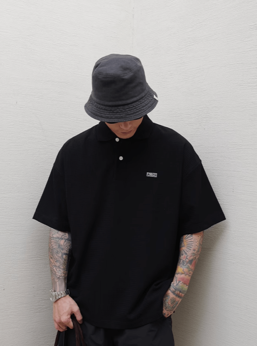 【速乾性】waffle polo shirt N5215 - ファッション通販 NNine(ナイン)
