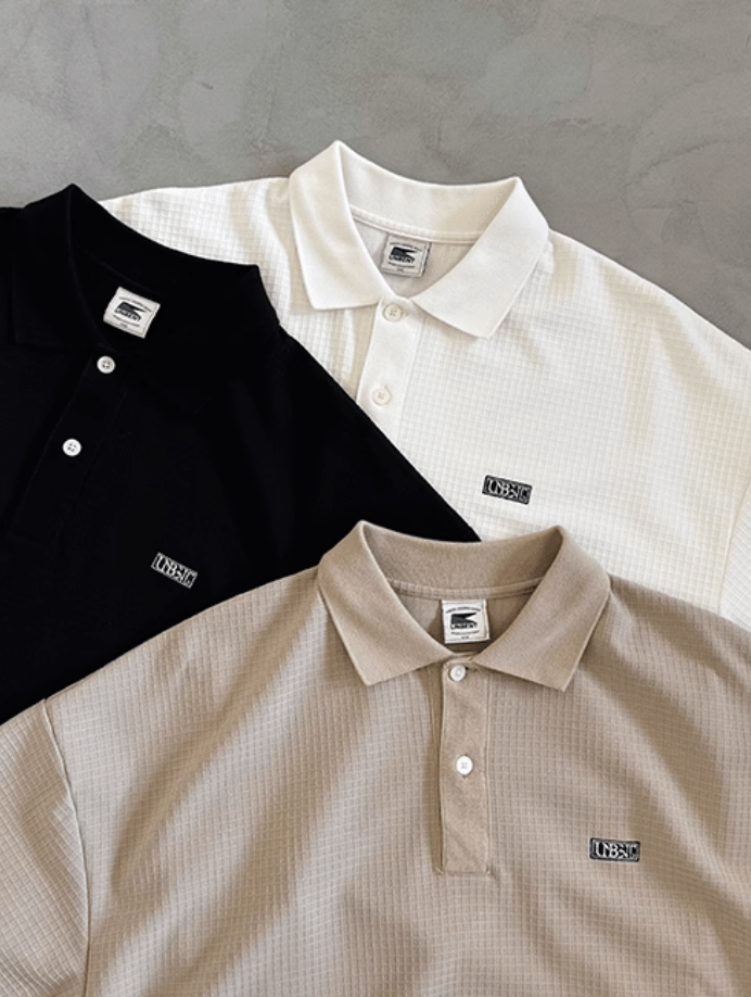【速乾性】waffle polo shirt N5215 - ファッション通販 NNine(ナイン)