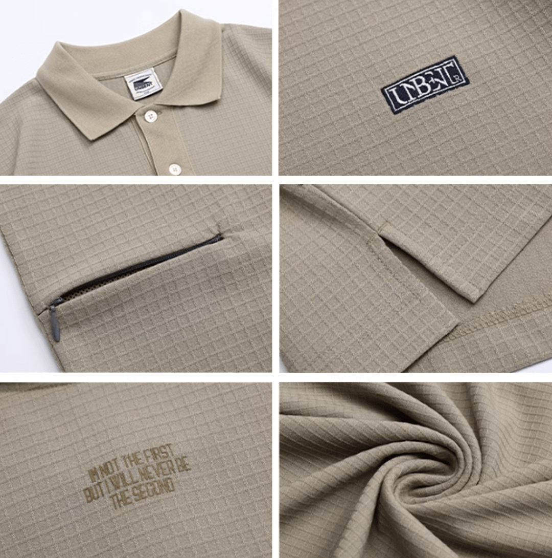 【速乾性】waffle polo shirt N5215 - ファッション通販 NNine(ナイン)