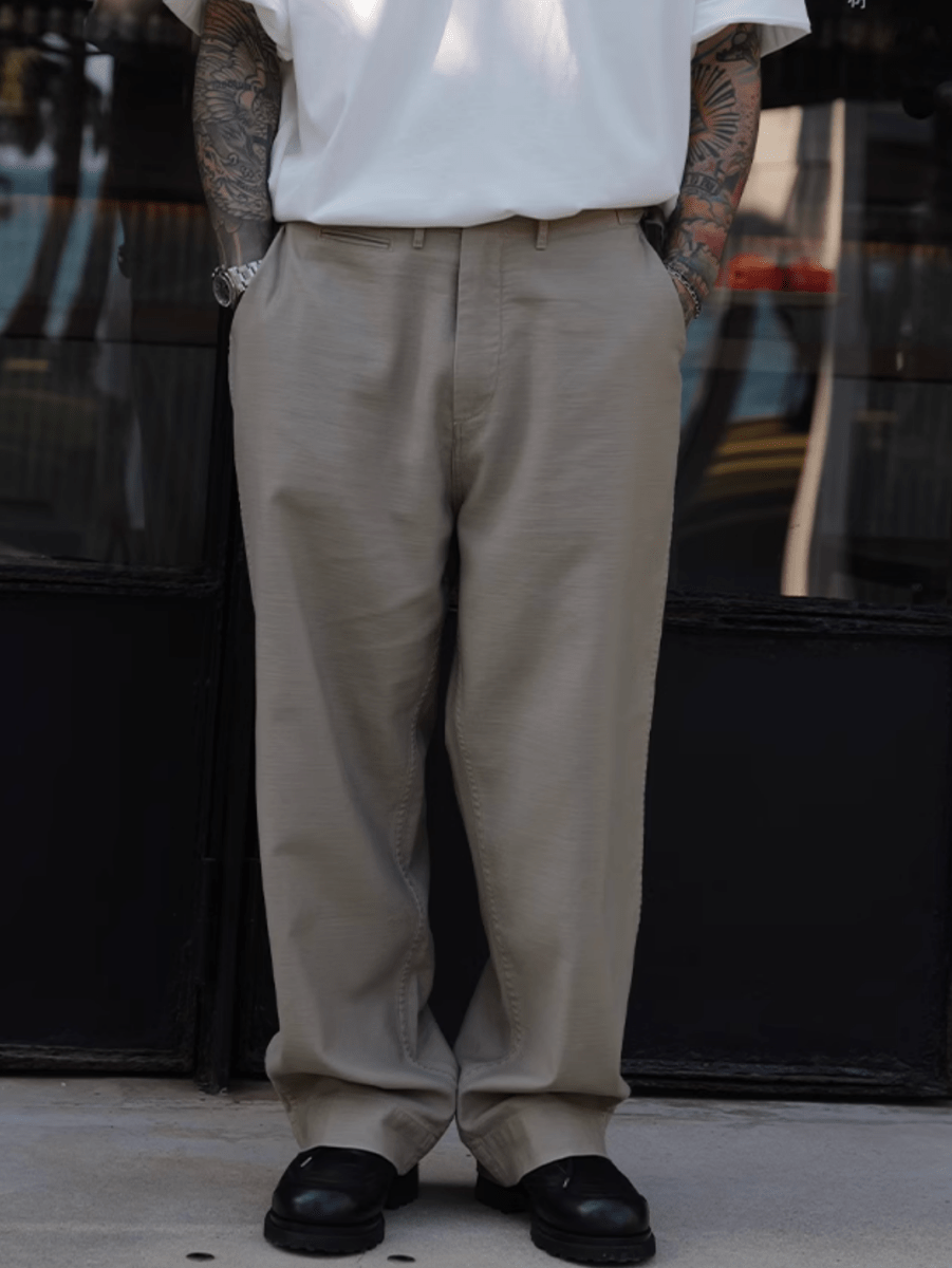 wash straight pants N5143 - ファッション通販 NNine(ナイン)