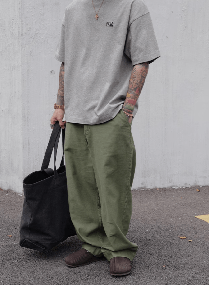 wash straight pants N5143 - ファッション通販 NNine(ナイン)