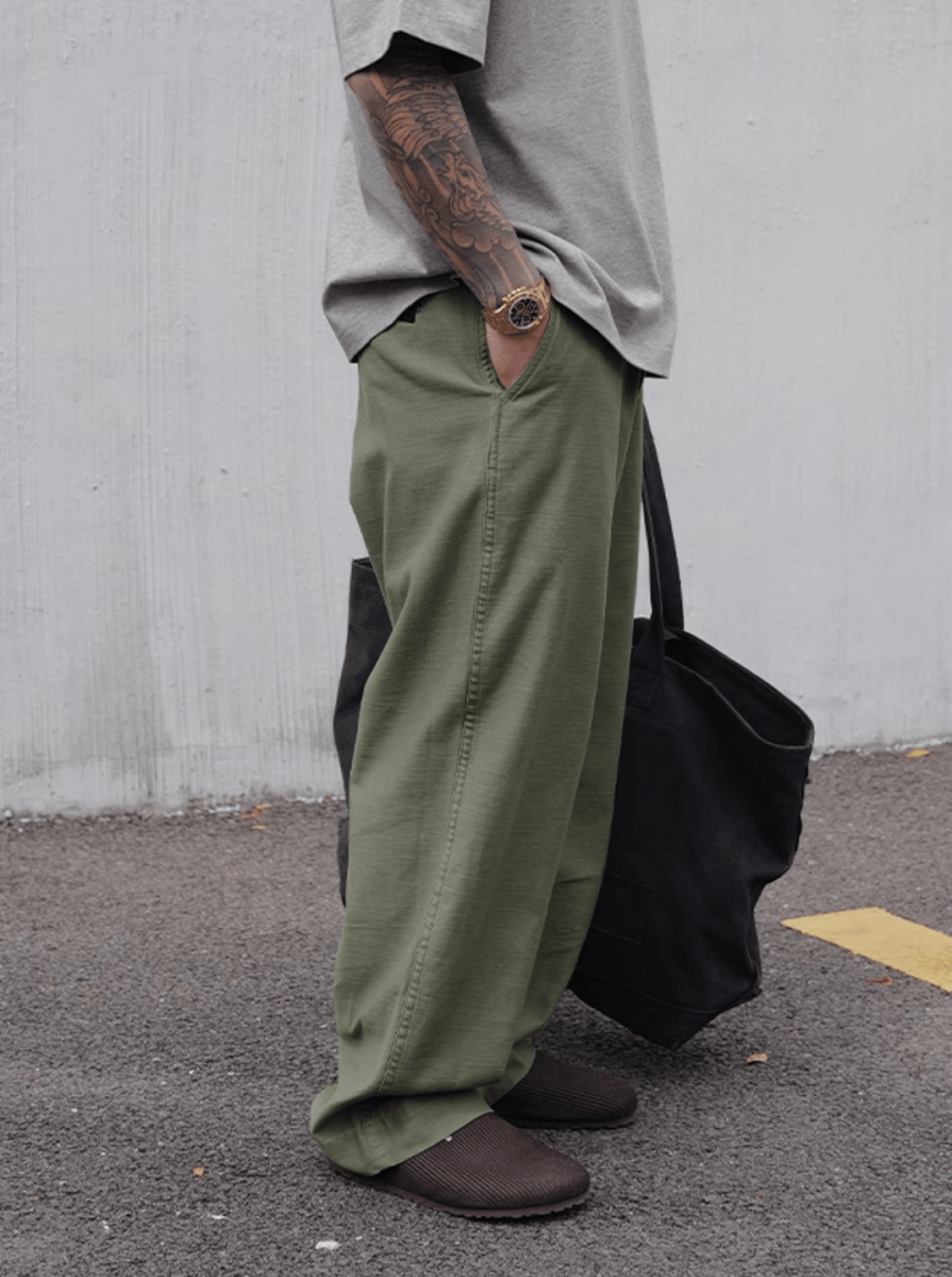 wash straight pants N5143 - ファッション通販 NNine(ナイン)