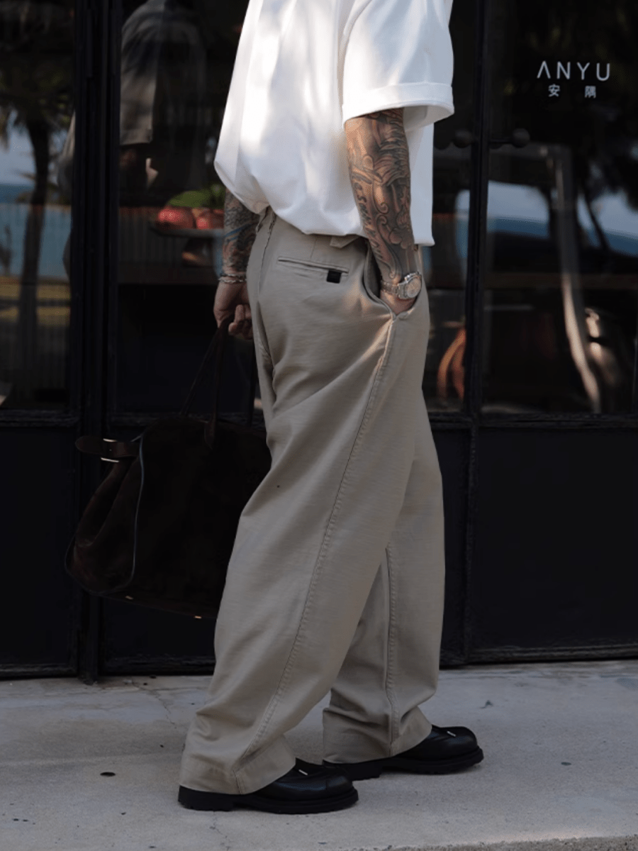 wash straight pants N5143 - ファッション通販 NNine(ナイン)
