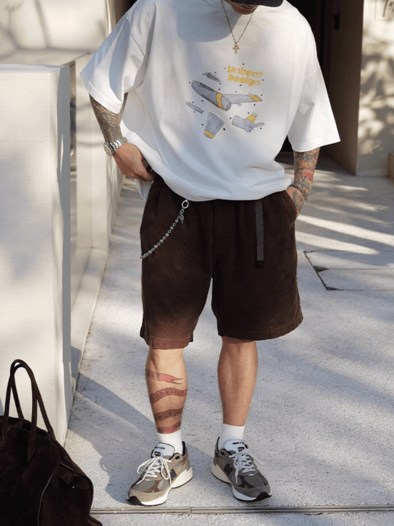 washed corduroy shorts N5213 - ファッション通販 NNine(ナイン)
