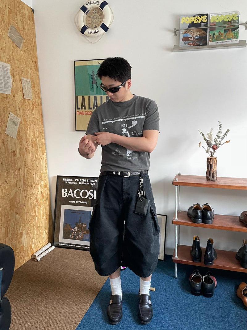 ウォッシュド クロップド ワイドカーゴパンツ / Washed Cropped Cargo N5594 - ファッション通販NNine（ナイン）