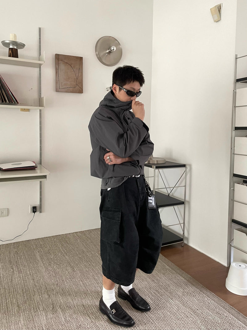 ウォッシュド クロップド ワイドカーゴパンツ / Washed Cropped Cargo N5594 - ファッション通販NNine（ナイン）