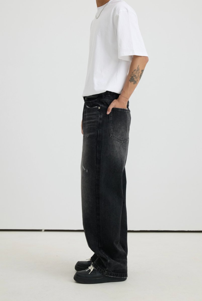 Washed denim distressed pants N4632 - NNine