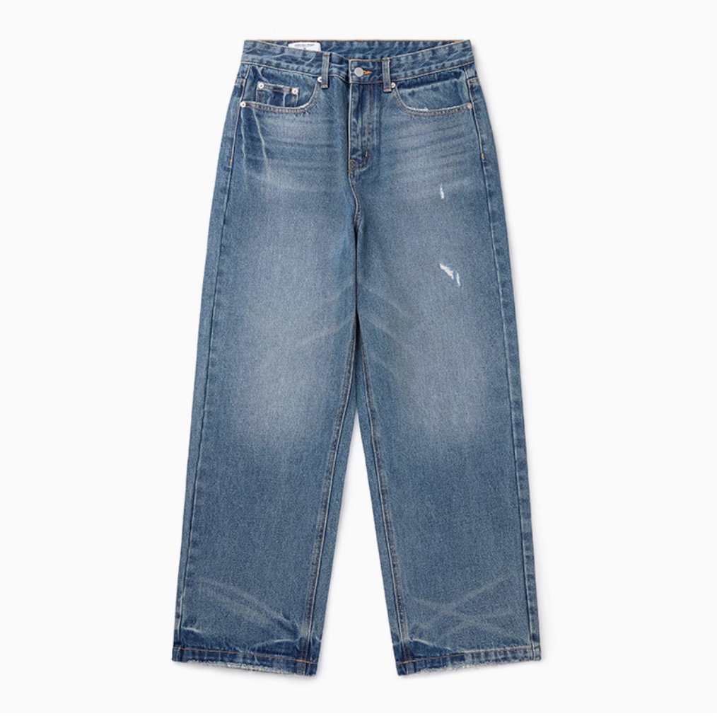 Washed denim distressed pants N4632 - NNine
