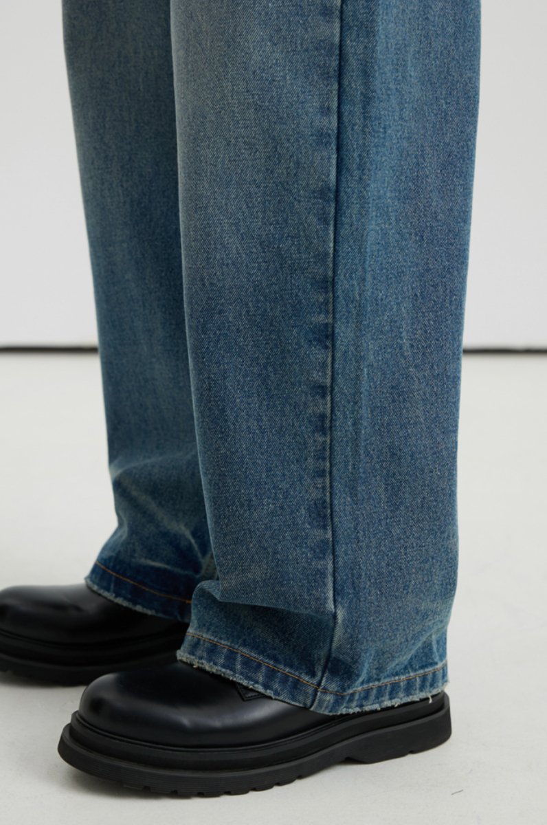 Washed denim distressed pants N4632 - NNine