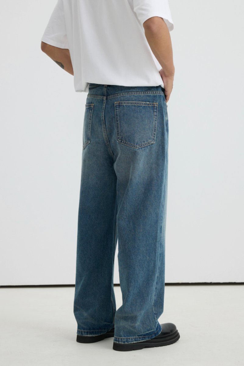 Washed denim distressed pants N4632 - NNine