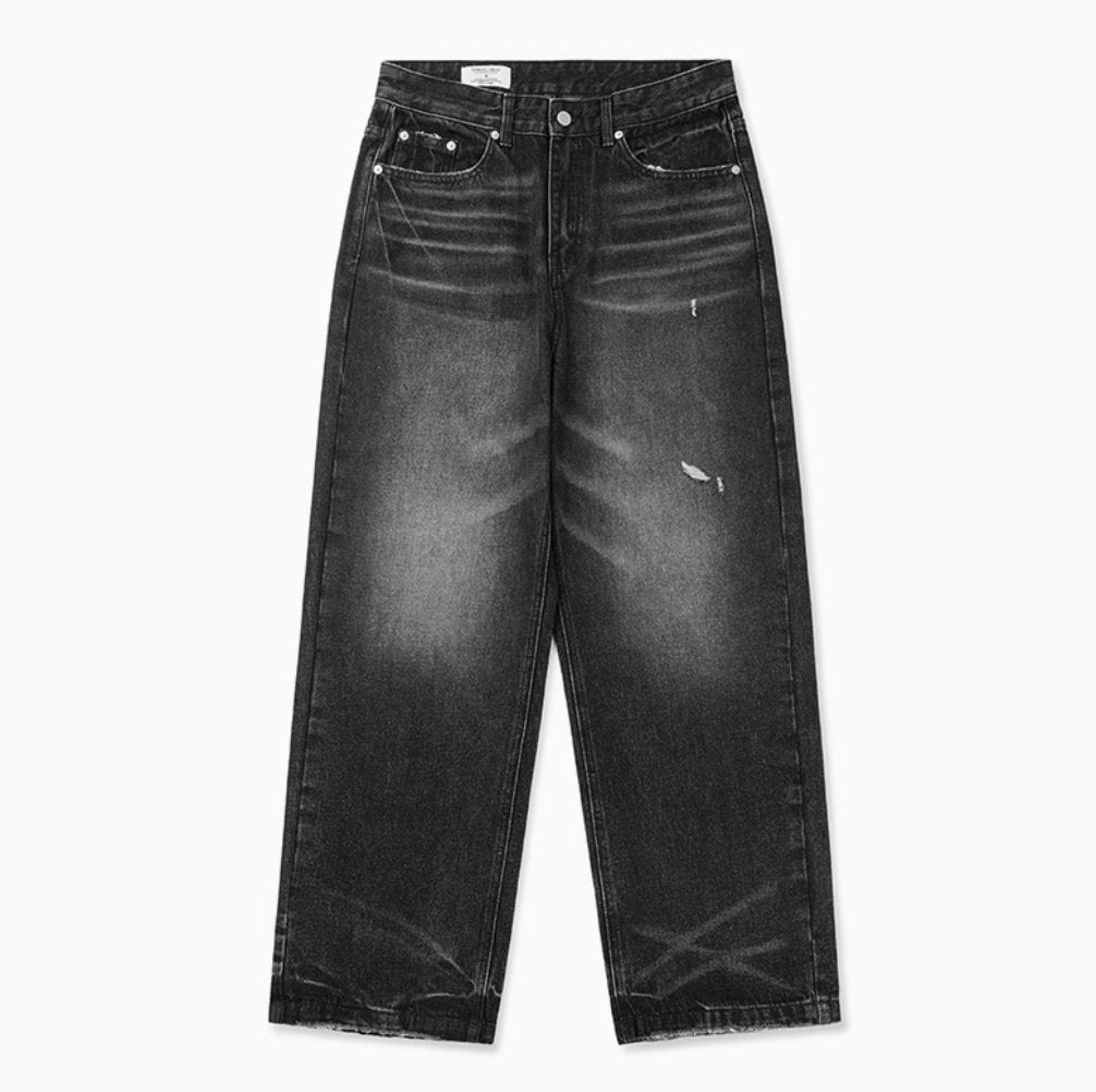 Washed denim distressed pants N4632 - NNine