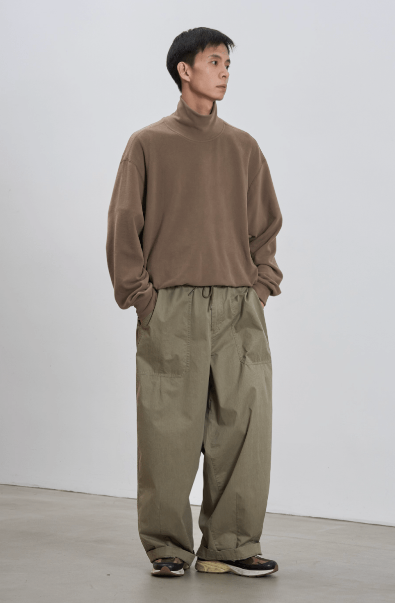 ドローストリング・ベイカーワイドパンツ / Washed pants N5608 - ファッション通販NNine（ナイン）