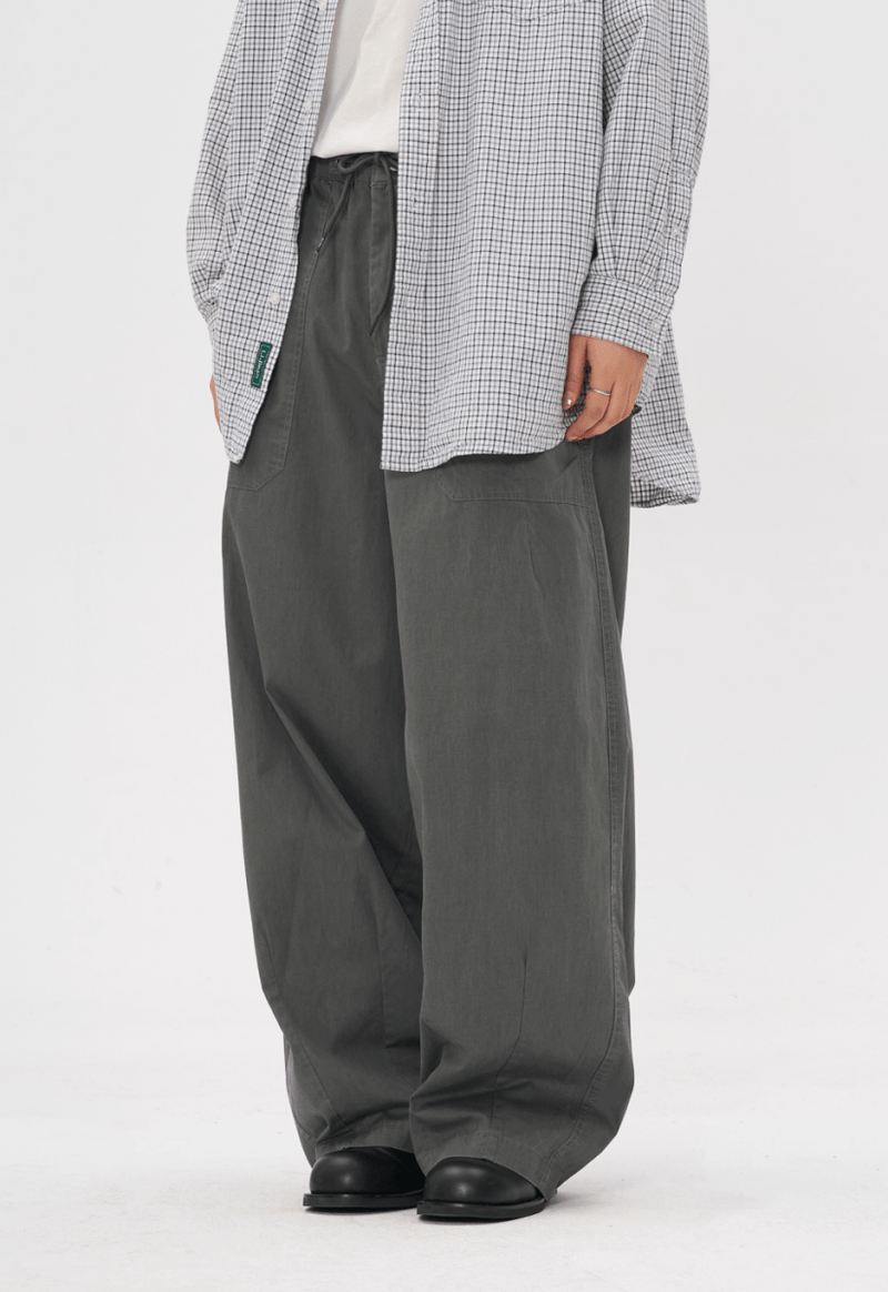 ドローストリング・ベイカーワイドパンツ / Washed pants N5608 - ファッション通販NNine（ナイン）