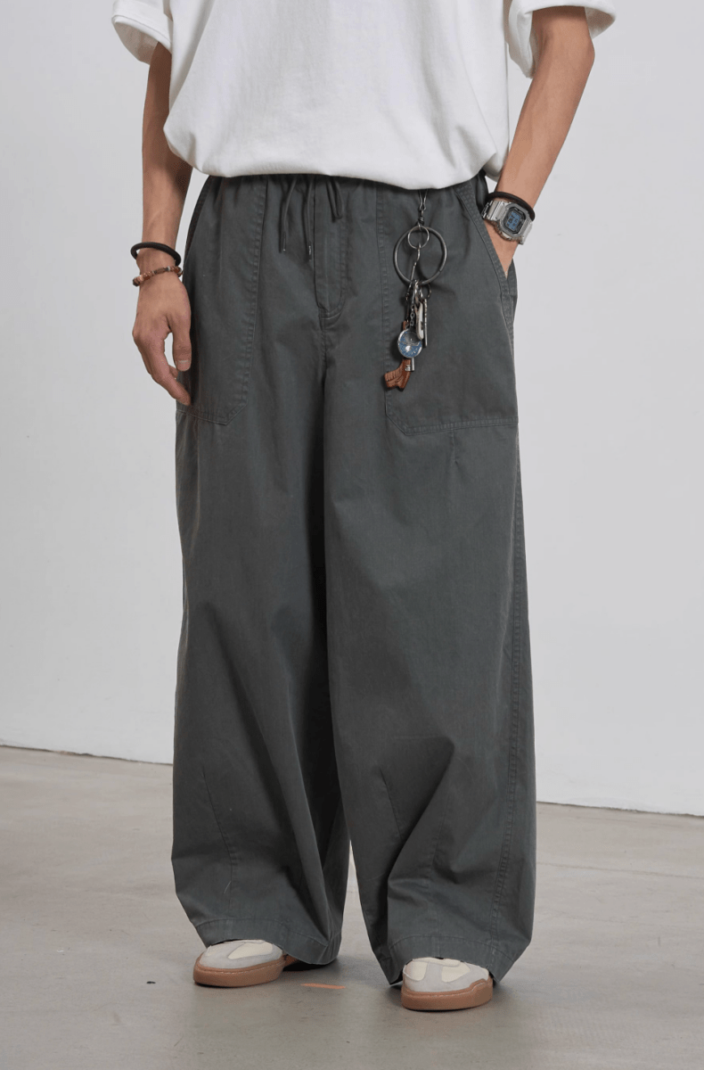 ドローストリング・ベイカーワイドパンツ / Washed pants N5608 - ファッション通販NNine（ナイン）