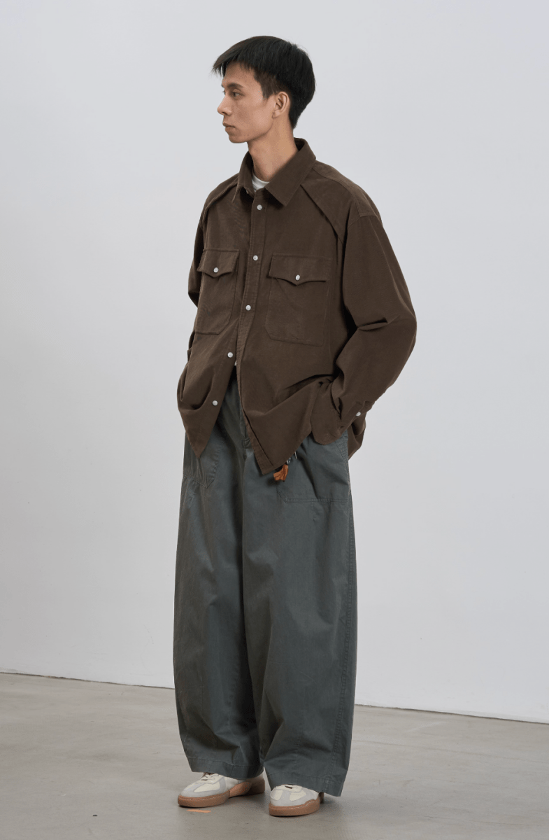 ドローストリング・ベイカーワイドパンツ / Washed pants N5608 - ファッション通販NNine（ナイン）