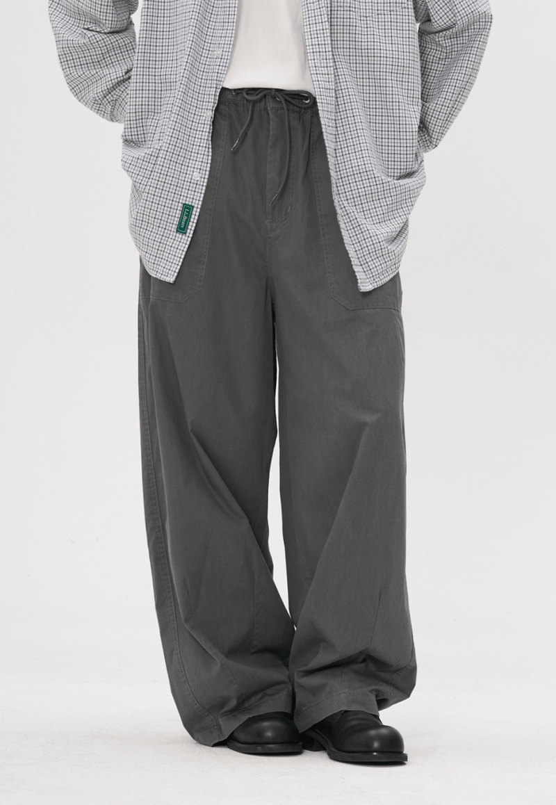 ドローストリング・ベイカーワイドパンツ / Washed pants N5608 - ファッション通販NNine（ナイン）