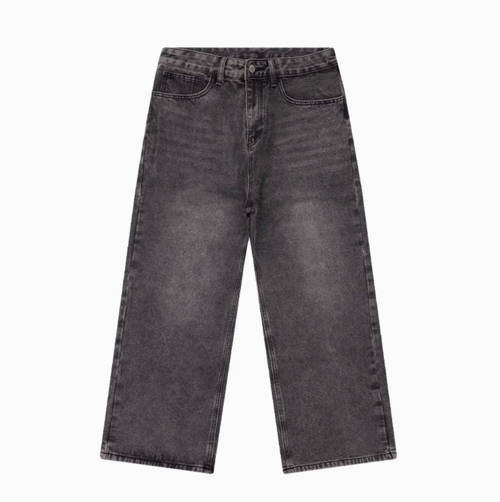 Washed Straight Denim Pants / ウォッシュド ストレート デニム