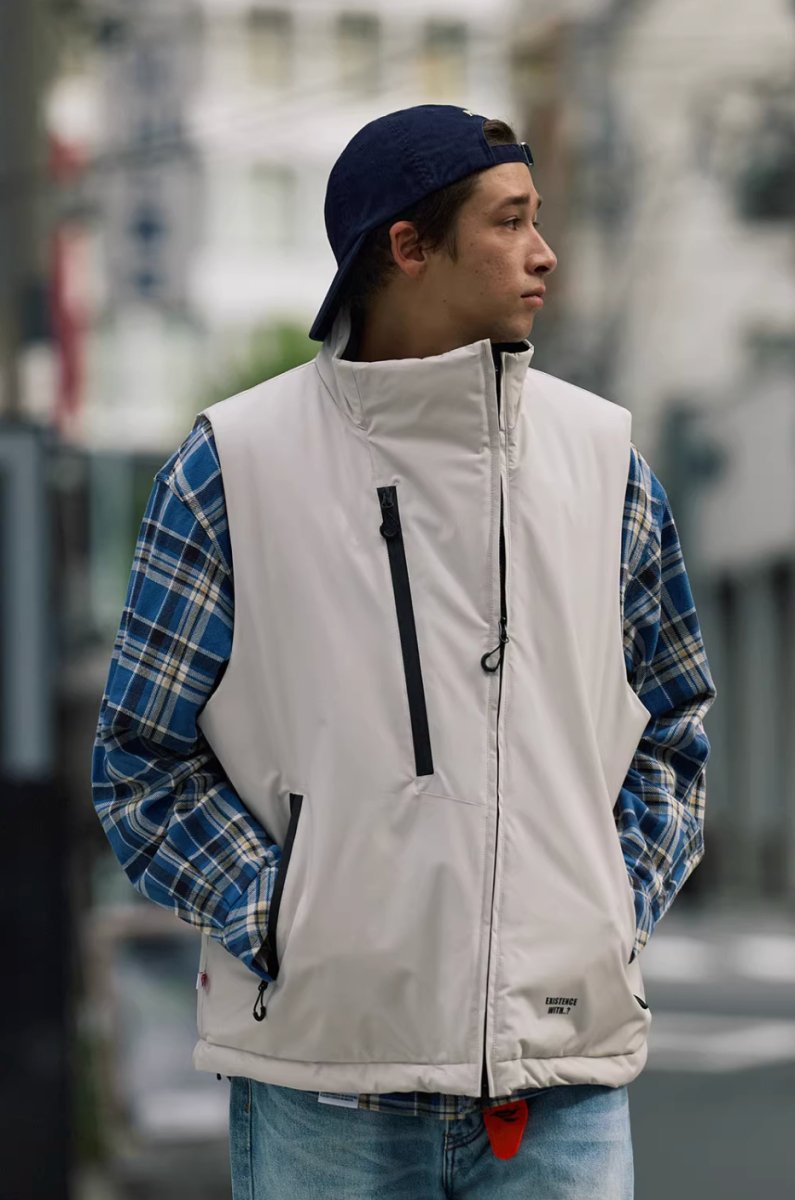 【防水防風機能性】waterproof light zip vest / プリマロフト機能性防風ダウンベスト N4593 - NNine