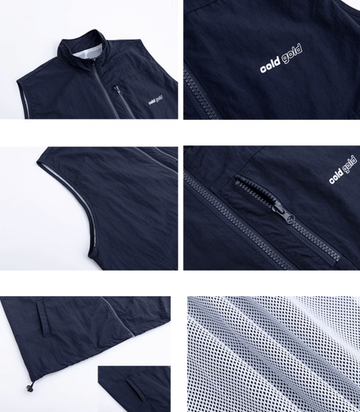 ナイロン・ジップアップベスト / Waterproof nylon zip vest N5610