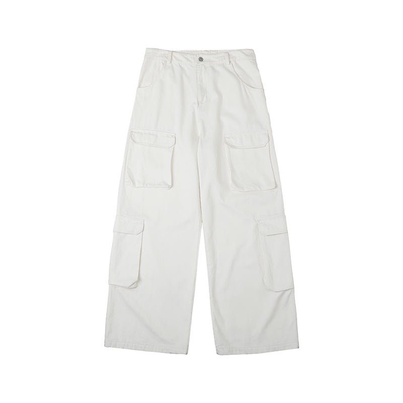 white cargo pants N3738 - NNine