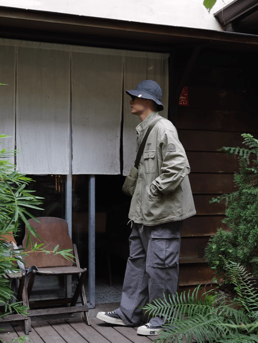 ウォッシュ加工ワイドカーゴパンツ / WIDE CARGO PANTS N4538 - ファッション通販NNine（ナイン）
