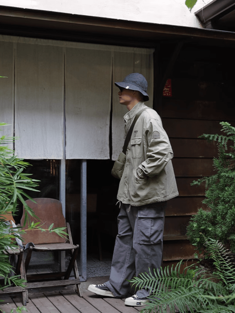 ウォッシュ加工ワイドカーゴパンツ / WIDE CARGO PANTS N4538 - ファッション通販NNine（ナイン）