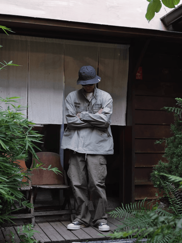ウォッシュ加工ワイドカーゴパンツ / WIDE CARGO PANTS N4538 - ファッション通販NNine（ナイン）